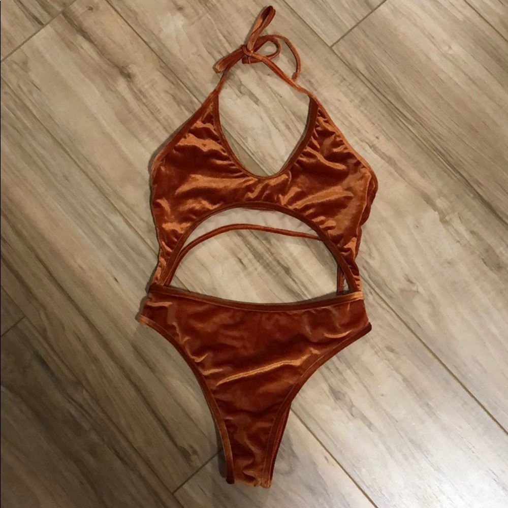 Suede one piece